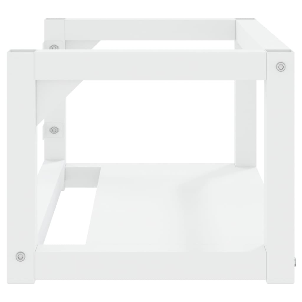 Wall-mounted Bathroom Washbasin Frame White 59x38x31 cm Iron