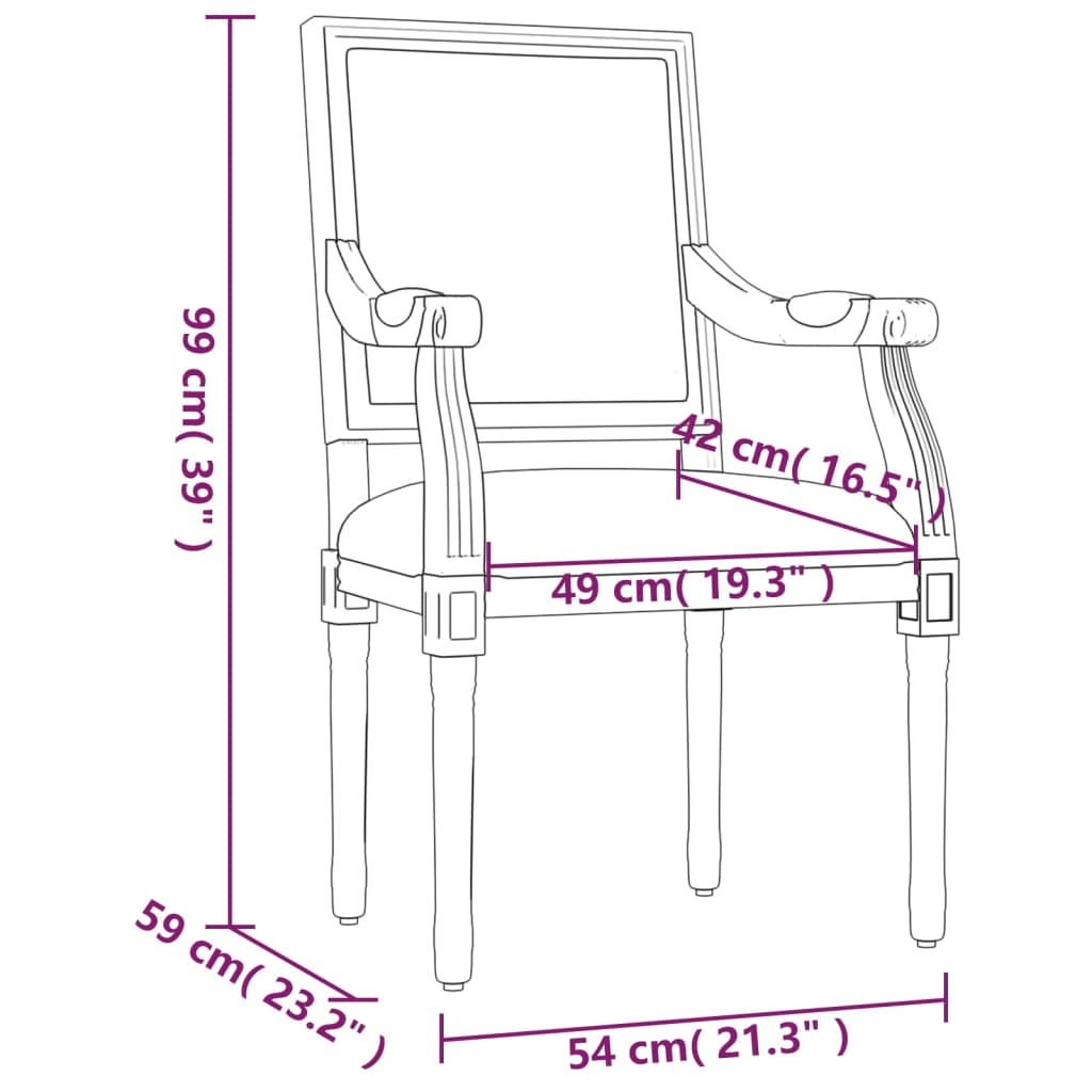 Sofa Chair Beige 54x59x99 cm linen