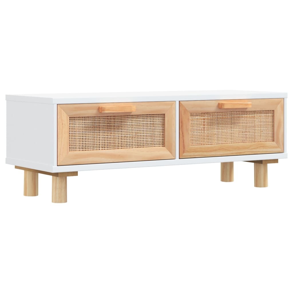 Coffee Table White 80x40x30 cm Engineered Wood&Solid Wood Pine