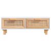 Coffee Table White 80x40x30 cm Engineered Wood&Solid Wood Pine