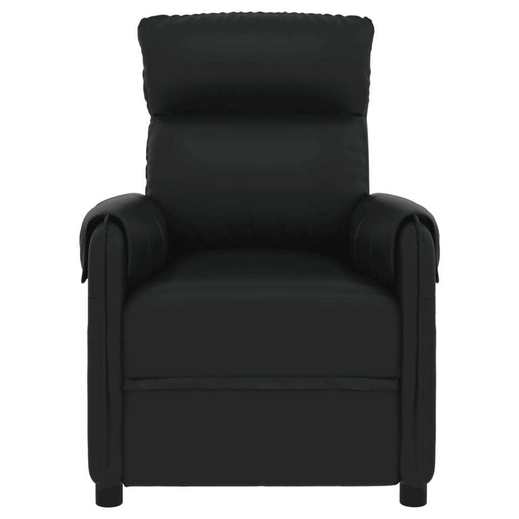 Massage Recliner Chair Black Faux Leather