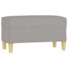 Bench Light Grey 70x35x41 cm Fabric