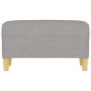 Bench Light Grey 70x35x41 cm Fabric