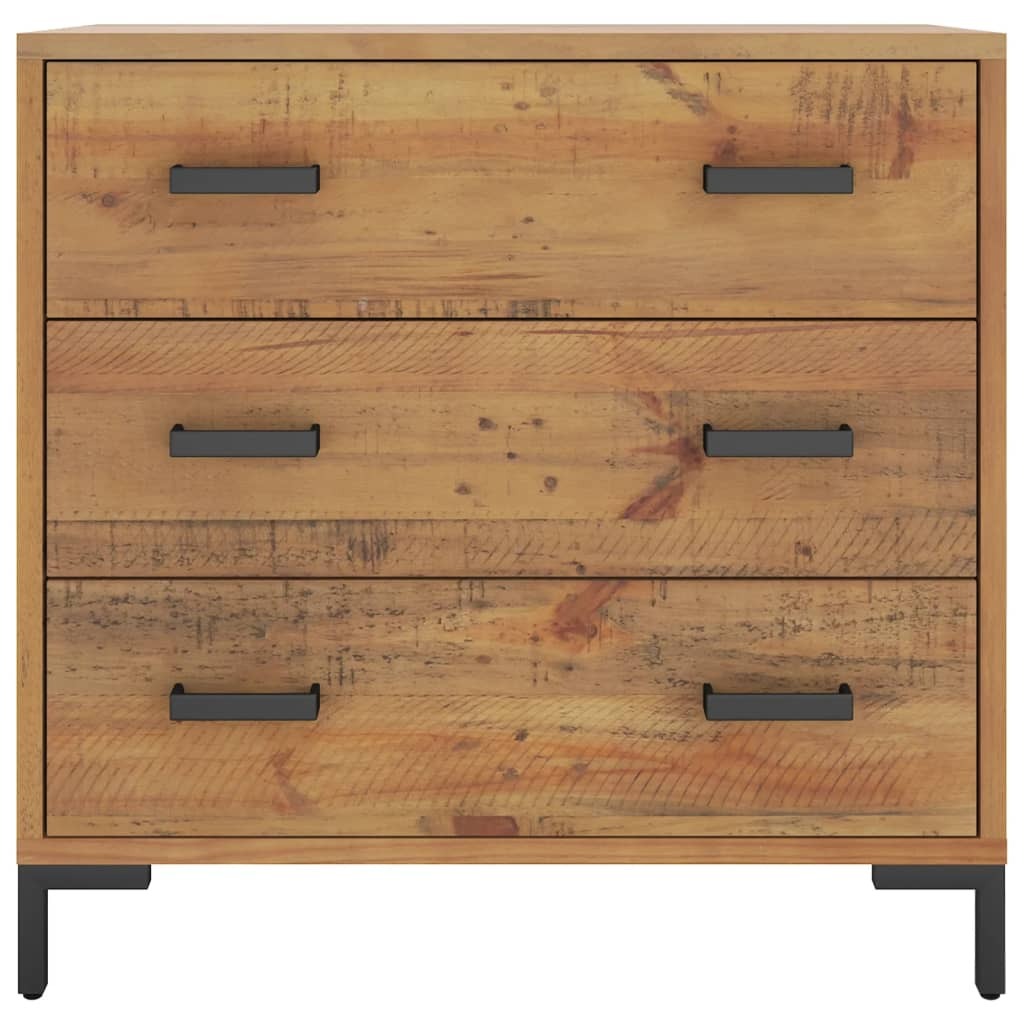 Chest of Drawers 75x35x70 cm Solid Recycled Pinewood