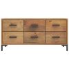 Storage Bench Brown 110x30x45 cm Solid Recycled Pinewood