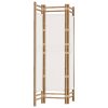 Cumbernauld Folding 3-Panel Room Divider 120 cm Bamboo and Canvas