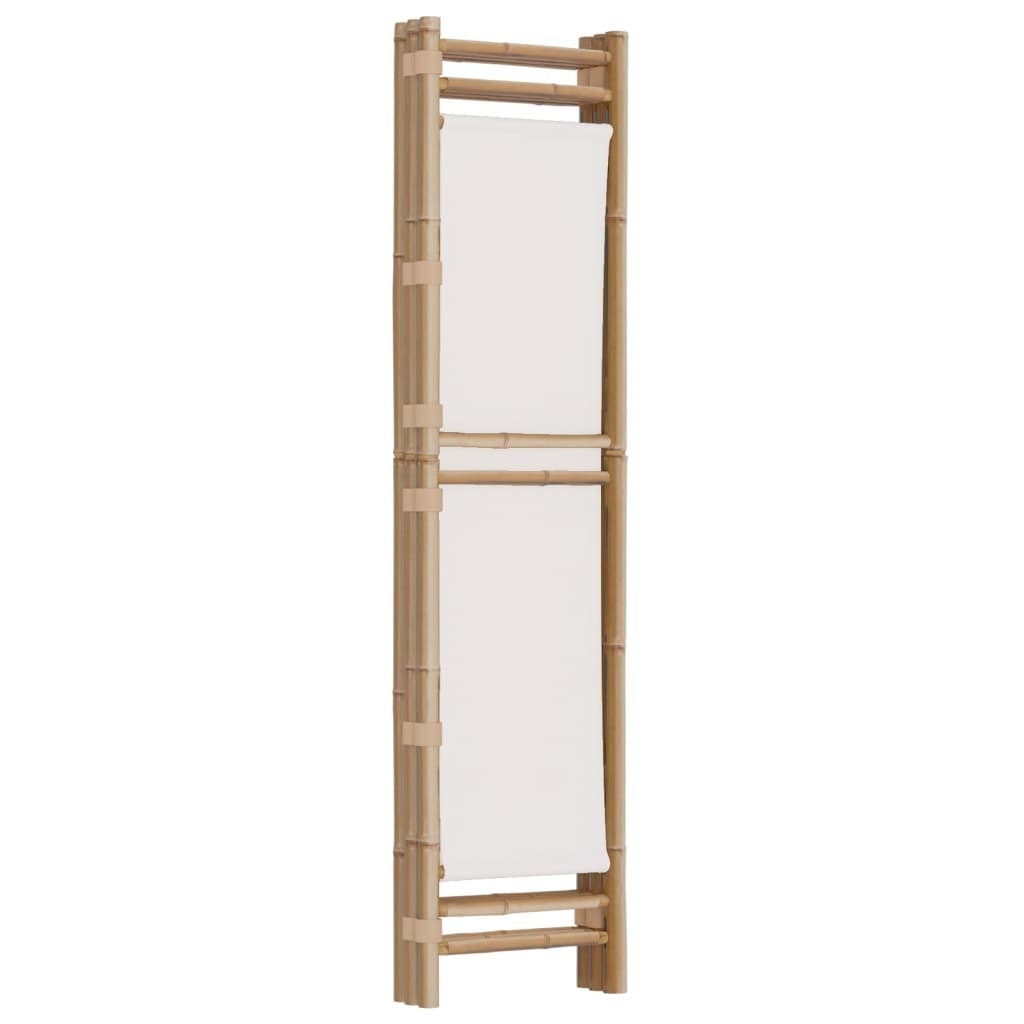 Cumbernauld Folding 3-Panel Room Divider 120 cm Bamboo and Canvas