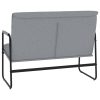 Bench Light Grey 100x64x80 cm Fabric