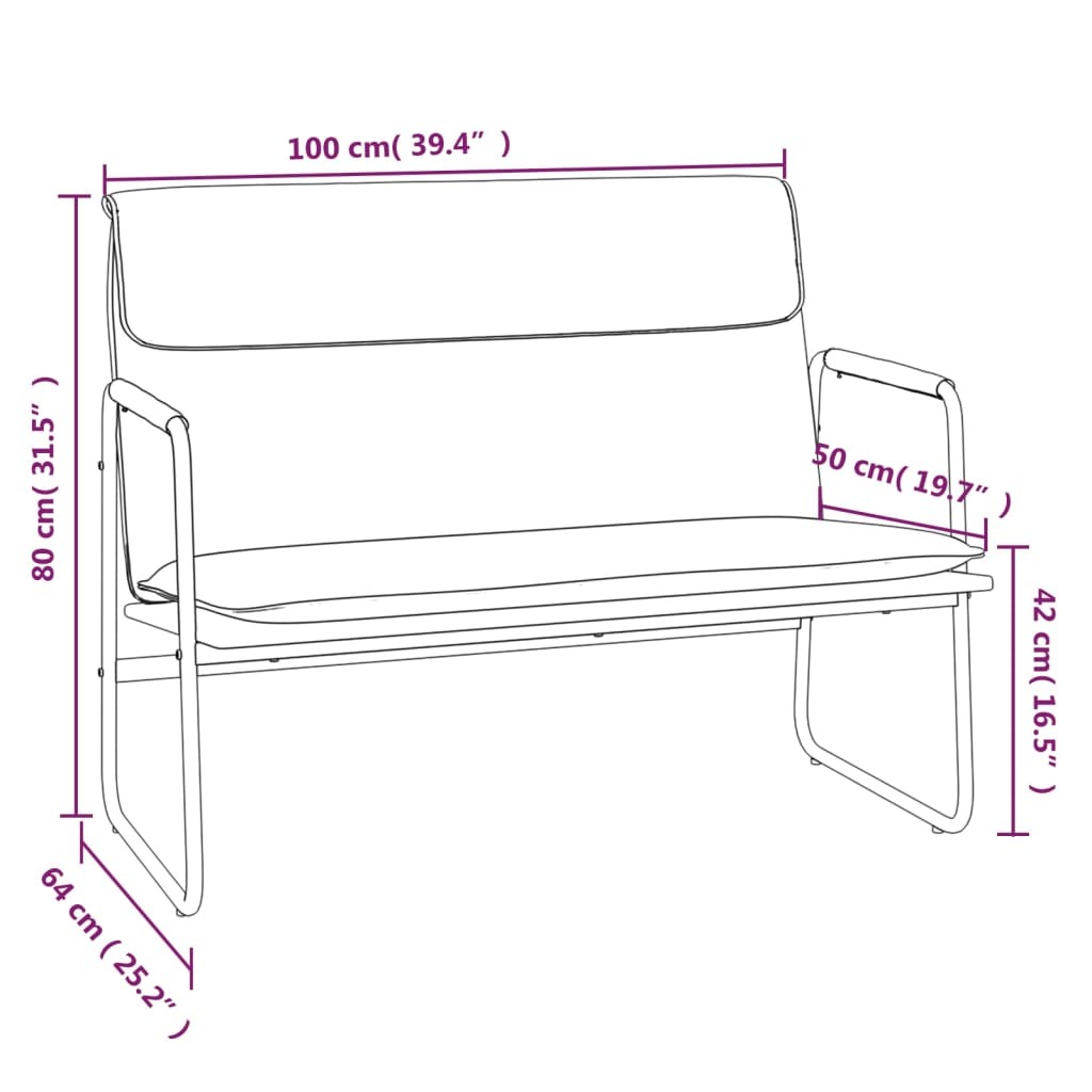 Bench Light Grey 100x64x80 cm Fabric