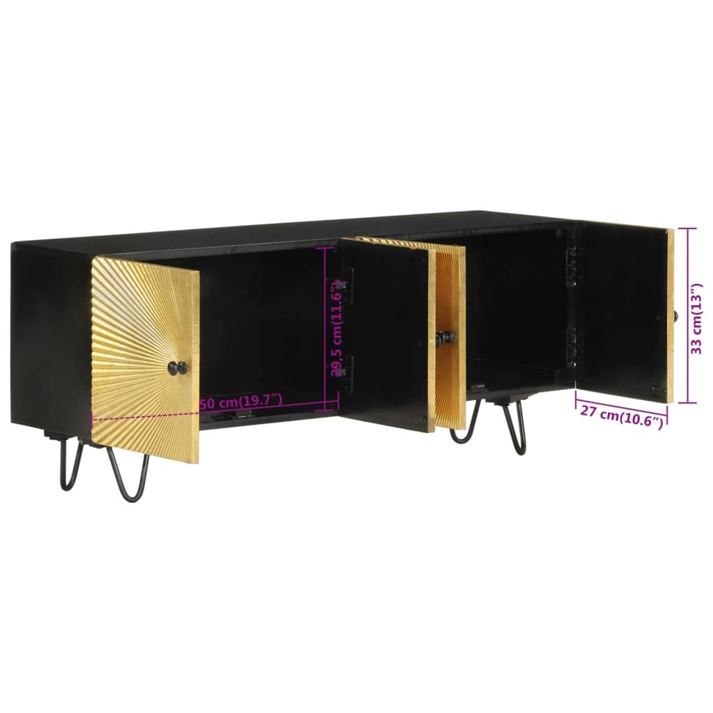 TV Cabinet 110x30x45 cm Solid Wood Mango