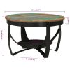 Coffee Table Ø 68×43 cm Solid Wood Reclaimed and Iron