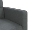 Sofa Bed with Cushions Dark Grey Fabric