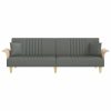 Sofa Bed with Armrests Dark Grey Fabric