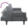 Sofa Bed with Armrests Dark Grey Fabric