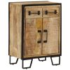 Sideboard with 2 Drawers 53x31x72 cm Solid Wood Mango and Iron