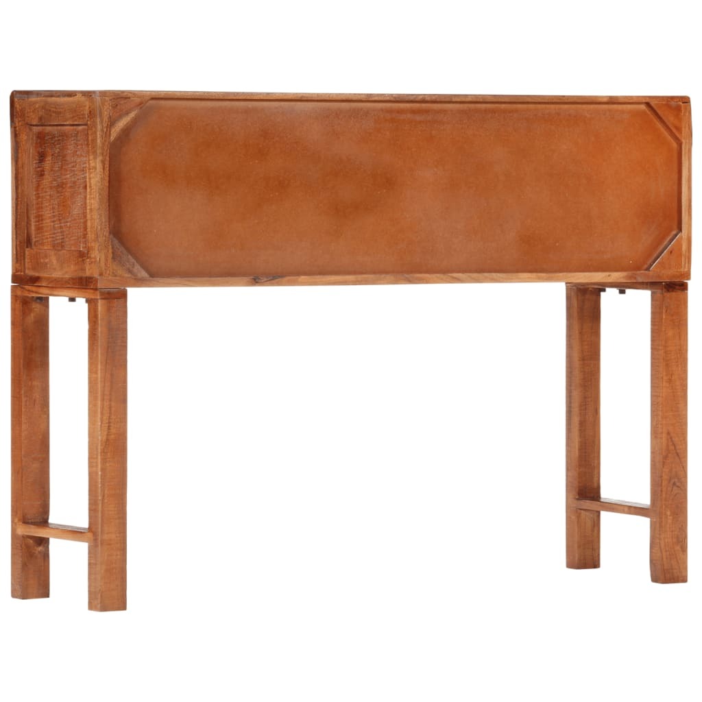 Console Table 120x32x80 cm Solid Rough Wood Acacia