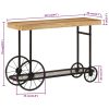 Console Table 112x36x76 cm Solid Wood Mango and Iron