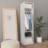 Wardrobe High Gloss White 50x50x200 cm Engineered Wood