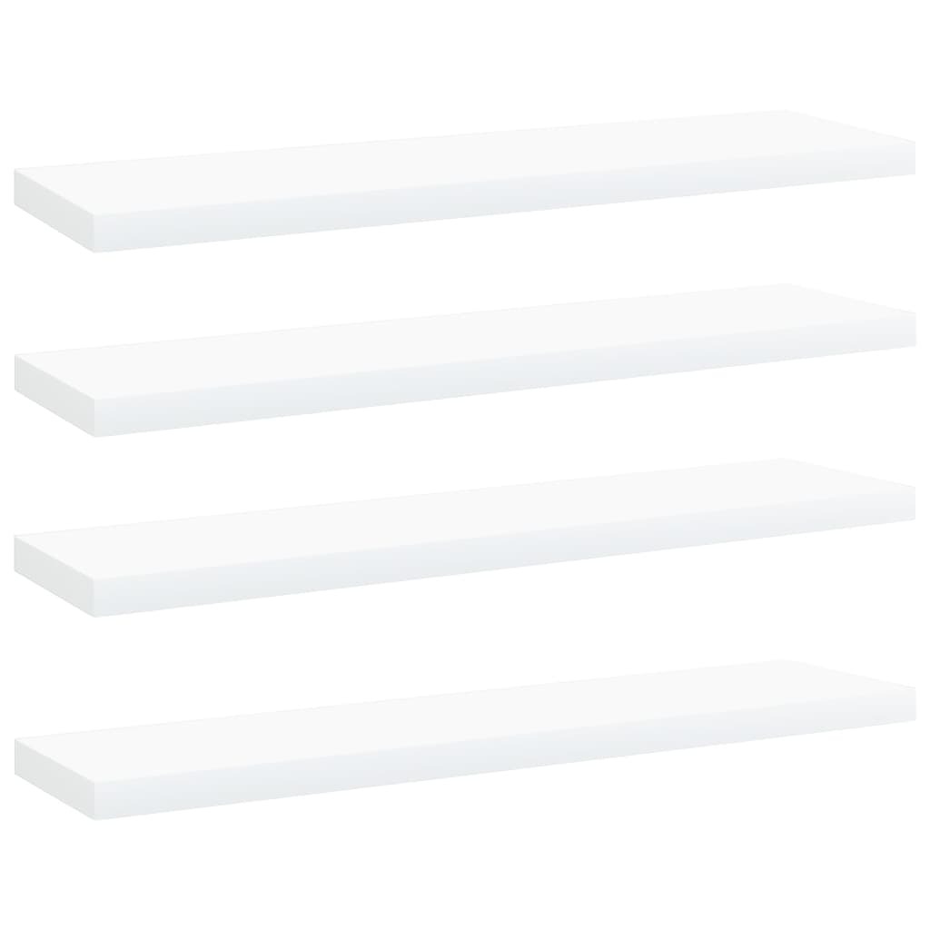 Bookshelf Boards 4 pcs White 40x10x1.5 cm Engineered Wood