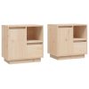 Bedside Cabinets 2 pcs 50x34x50 cm Solid Wood Pine