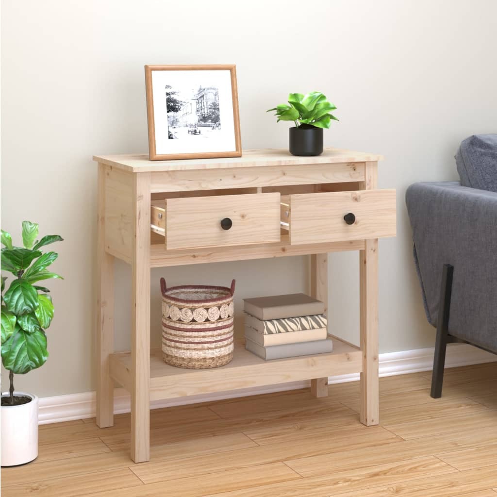 Console Table 75x35x75 cm Solid Wood Pine