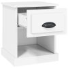 Bedside Cabinet White 39x39x47.5 cm Engineered Wood
