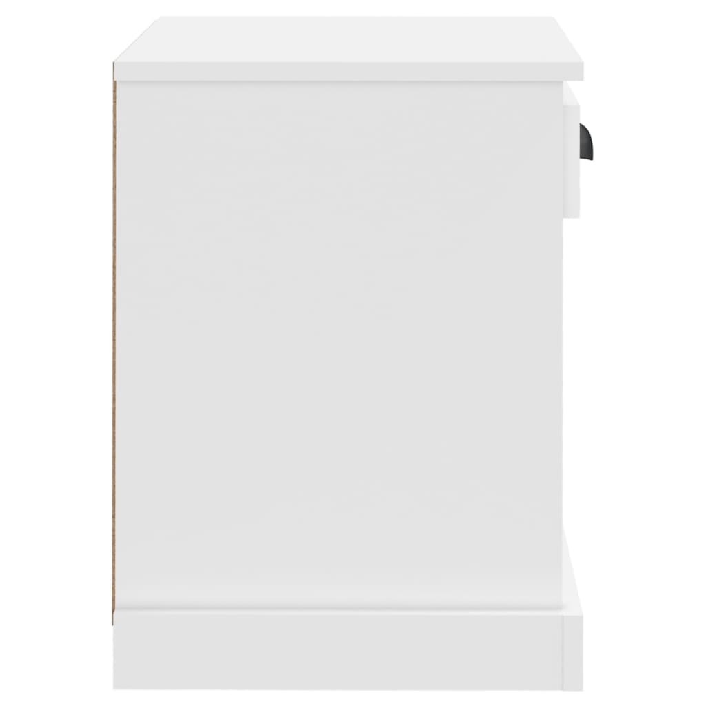 Bedside Cabinet White 43x36x50 cm
