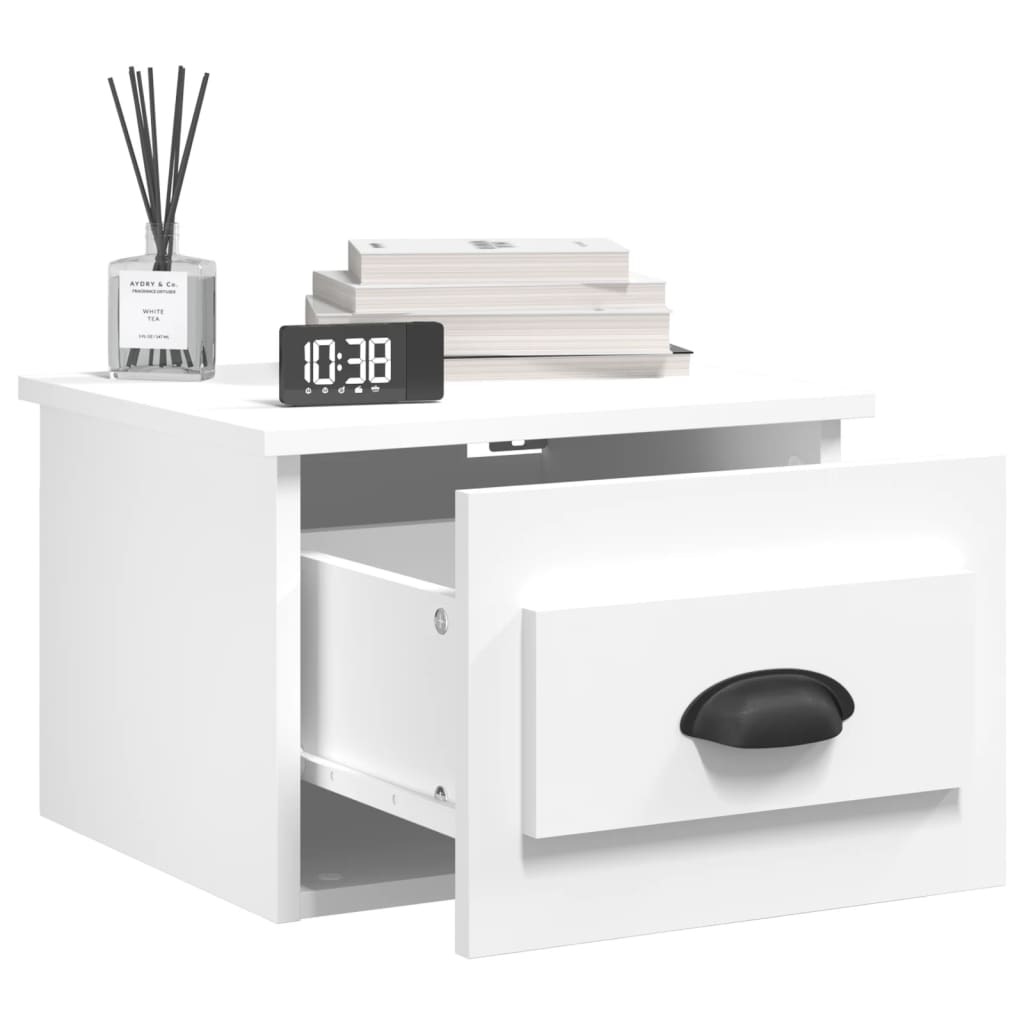 Wall-mounted Bedside Cabinet White 41.5x36x28cm