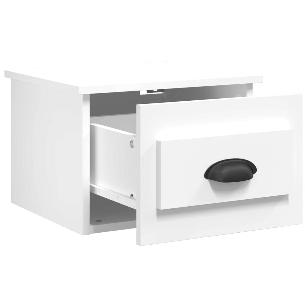 Wall-mounted Bedside Cabinet White 41.5x36x28cm