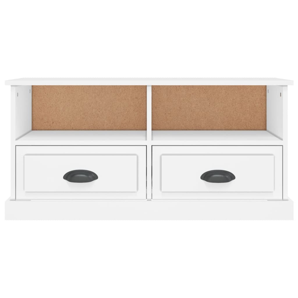 TV Cabinet White 93×35.5×45 cm Engineered Wood