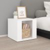 Oneonta Bedside Table White 41x40x36 cm Engineered Wood