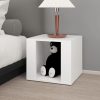 Oneonta Bedside Table White 41x40x36 cm Engineered Wood