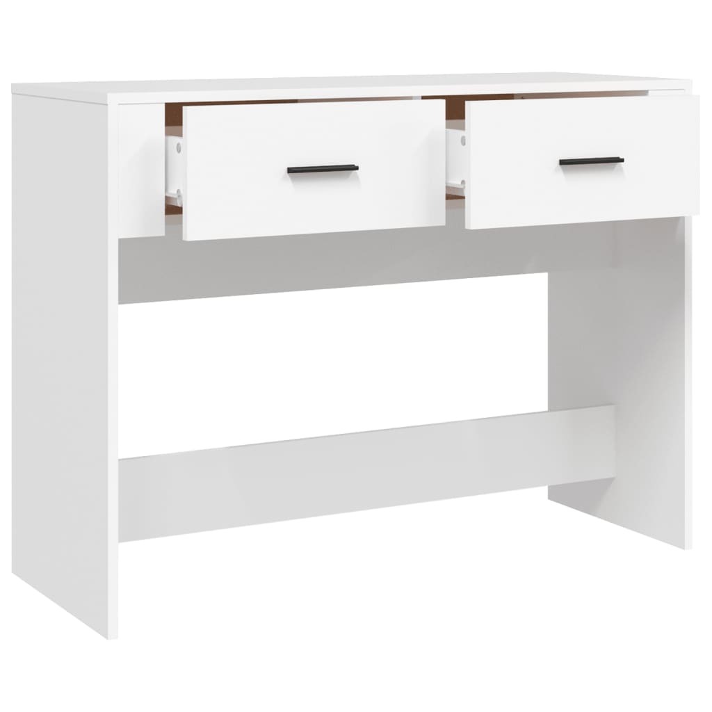 Console Table White 100x39x75 cm Engineered Wood