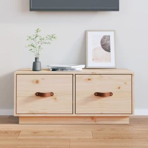 Quinta TV Cabinet 80x34x35 cm Solid Wood Pine