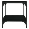 Elsmere TV Cabinet Black 40x33x41 cm Engineered Wood and Steel