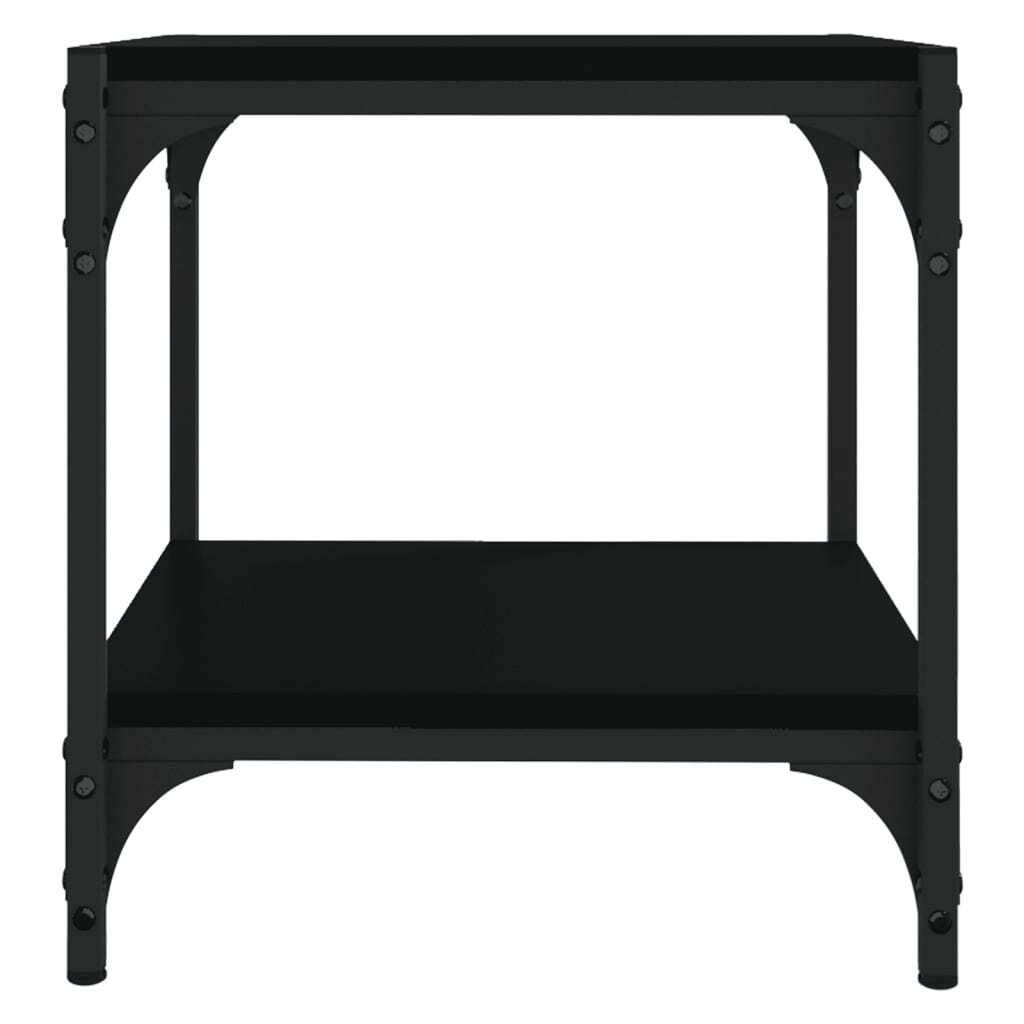 Elsmere TV Cabinet Black 40x33x41 cm Engineered Wood and Steel