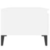 Uwchlan Side Table White 50x46x35 cm Engineered Wood