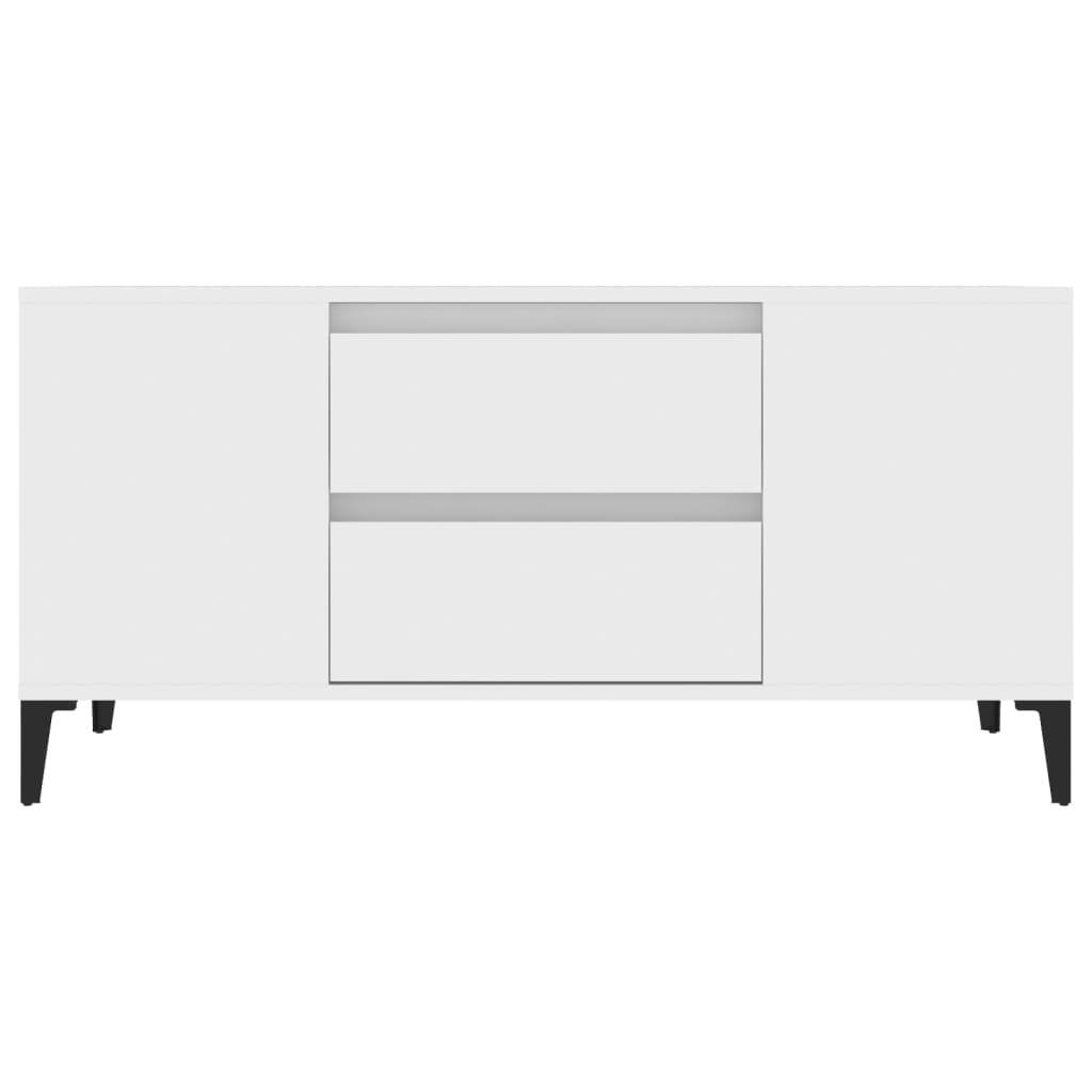 Tecumseh TV Cabinet White 102×44.5×50 cm Engineered Wood