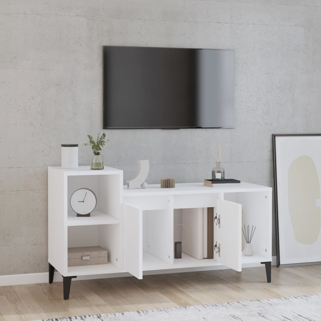 Cranleigh TV Cabinet White 100x35x55 cm Engineered Wood