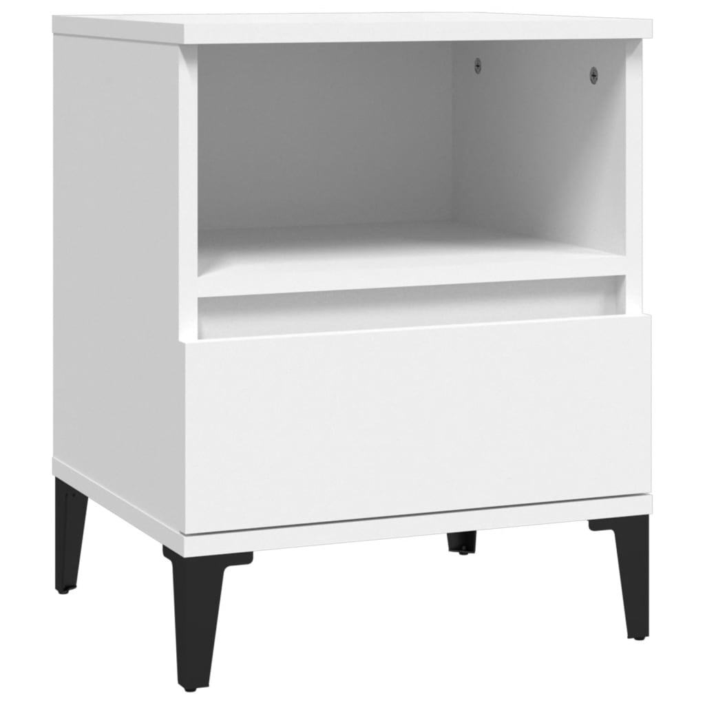 Clarksburg Bedside Cabinet White 40x35x50 cm