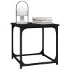 Carroll Side Table Black 40x40x40 cm Engineered Wood