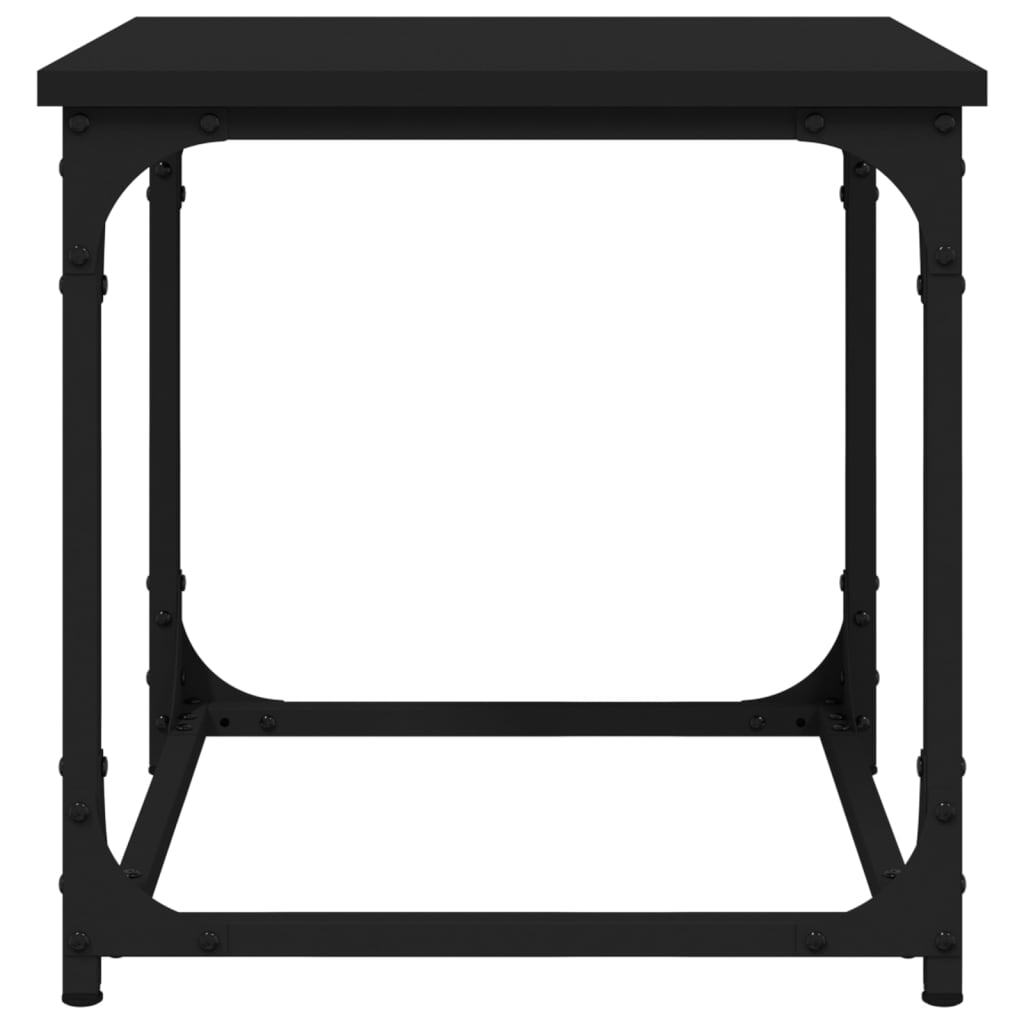 Carroll Side Table Black 40x40x40 cm Engineered Wood