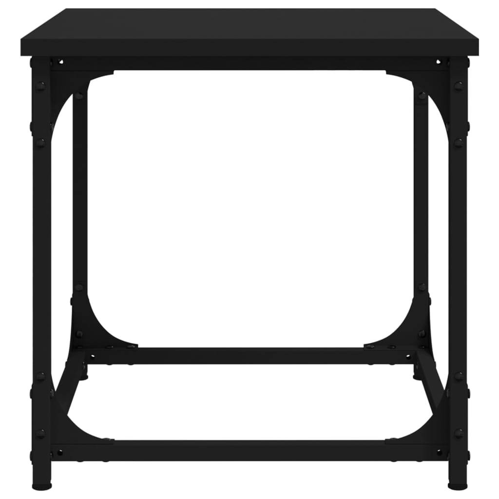 Carroll Side Table Black 40x40x40 cm Engineered Wood