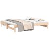 Pull-out Day Bed 2x(92×187) cm Solid Wood Pine