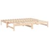 Pull-out Day Bed 2x(92×187) cm Solid Wood Pine