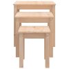 Nesting Tables 3 pcs Solid Wood Pine