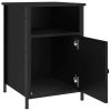 Bedside Cabinet Black 40x42x60 cm Engineered Wood
