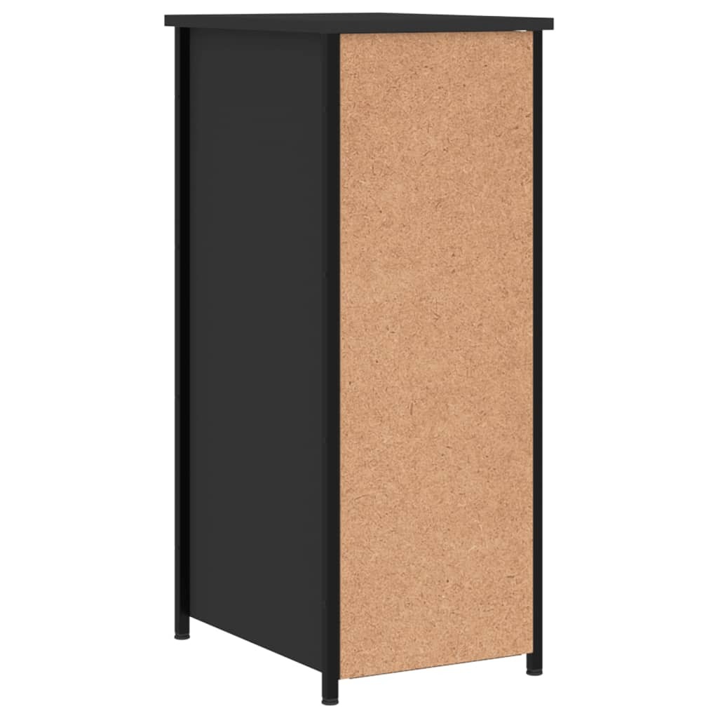 Bedside Cabinet Black 32x42x80 cm Engineered Wood