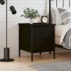 Bedside Cabinet Black 40x42x50 cm Engineered Wood