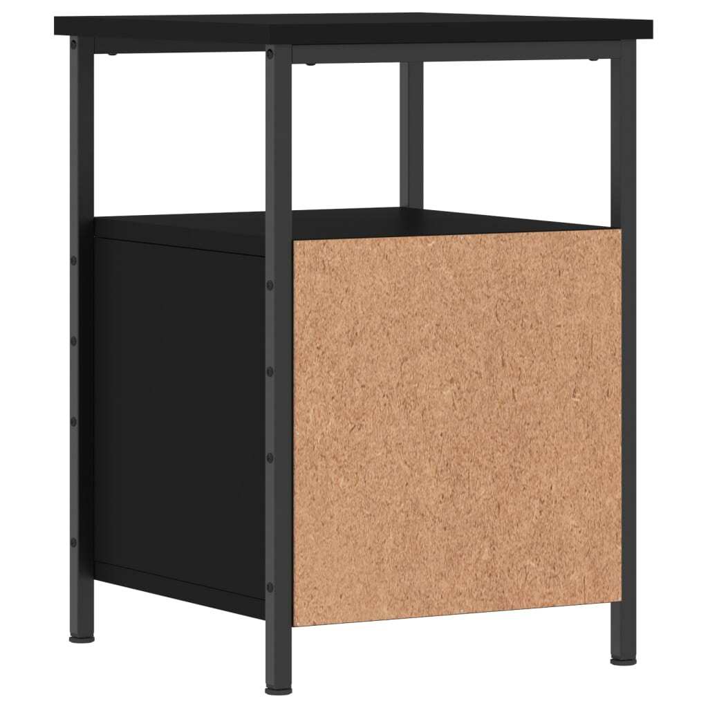 Bedside Cabinet Black 34×35.5×50 cm Engineered Wood